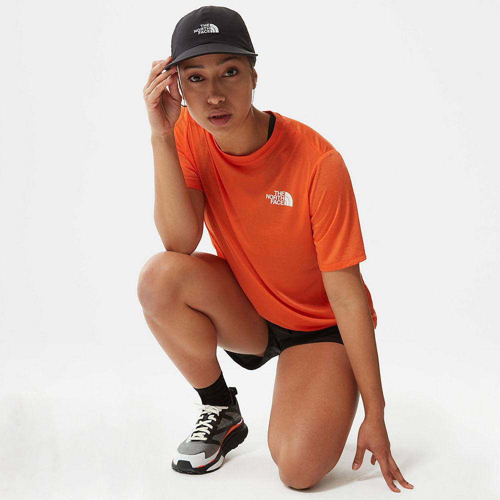 The North Face T-Shirts Womens Australia - The North Face Up With The Sun Orange Running & Training